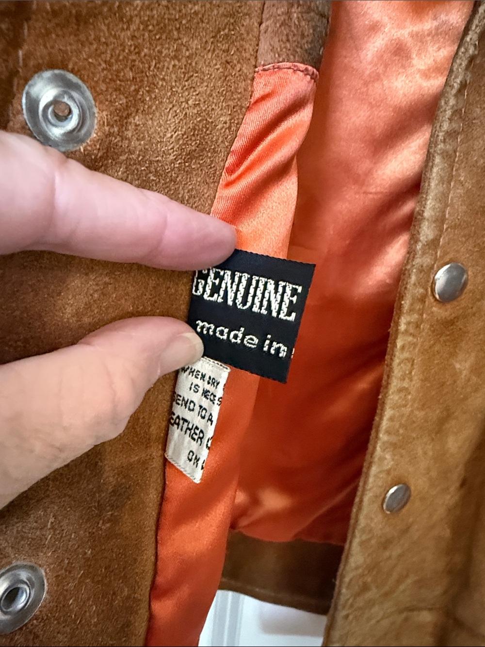 Vintage made for Orbachs Suede Bomber motorcycle Jacket - Picture 6 of 14